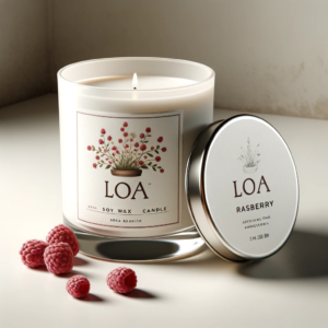 Candle raspberry scent