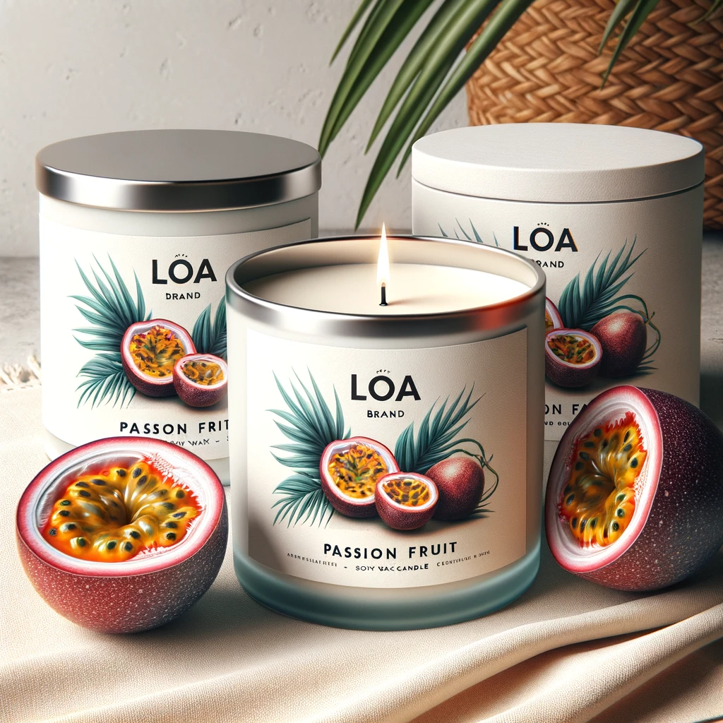 Candle passion fruit scent