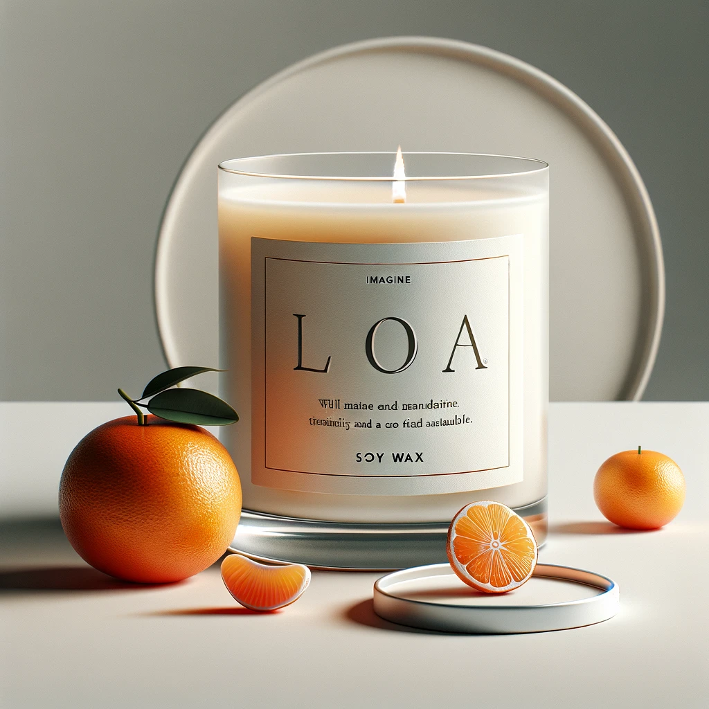 Candle mandarin scent